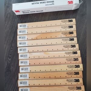 12 pack Wood desk Rulers